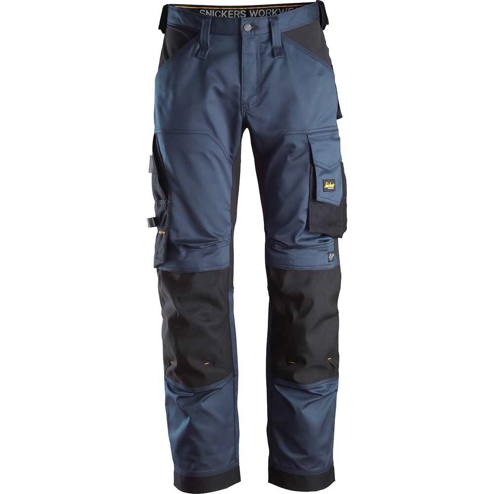 Snickers 6351 Mens Allround Work Stretch Loose Fit Trousers Navy / Black 39" 30"