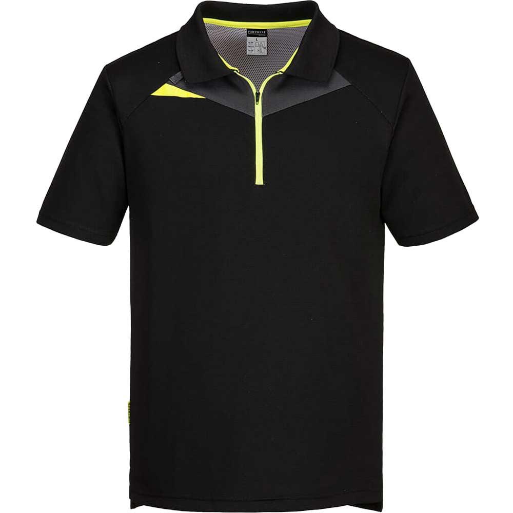 Portwest DX4 Short Sleeve Polo Shirt Black 3XL