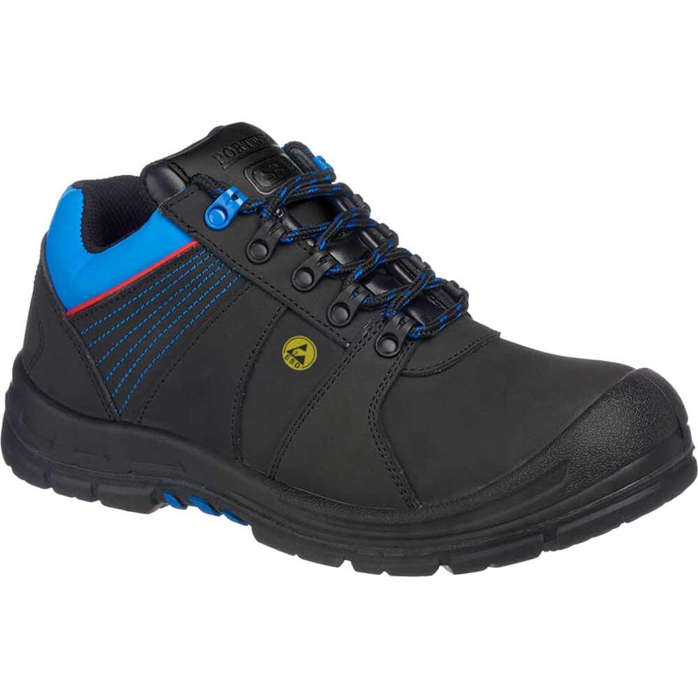 Portwest Compositelite Protector ESD Safety Shoes Black / Blue Size 7
