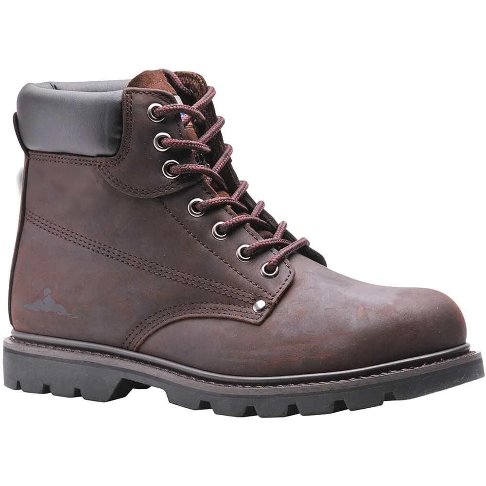 Portwest Steelite SB HRO Welted Safety Boots Brown Size 10