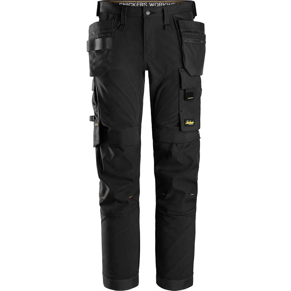 Snickers 6275 Mens Allround Work 4 Way Stretch Holster Pocket Work Trousers Black 41" 32"