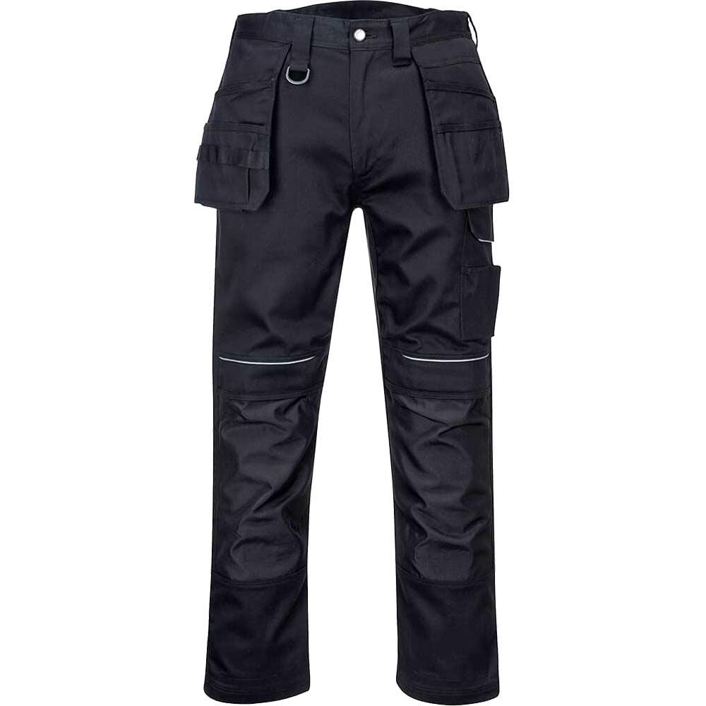 Portwest PW34 Hi Vis Work Trousers Black 36" 31"