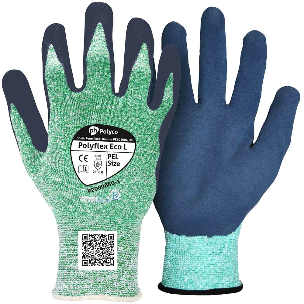 Polyco PEL Polyflex ECO L Latex Coated Gloves L