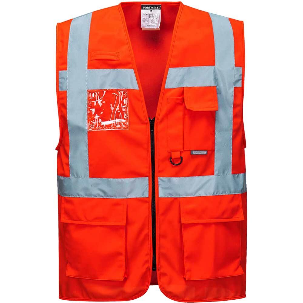 Portwest Berlin Hi Vis Executive Vest Red M