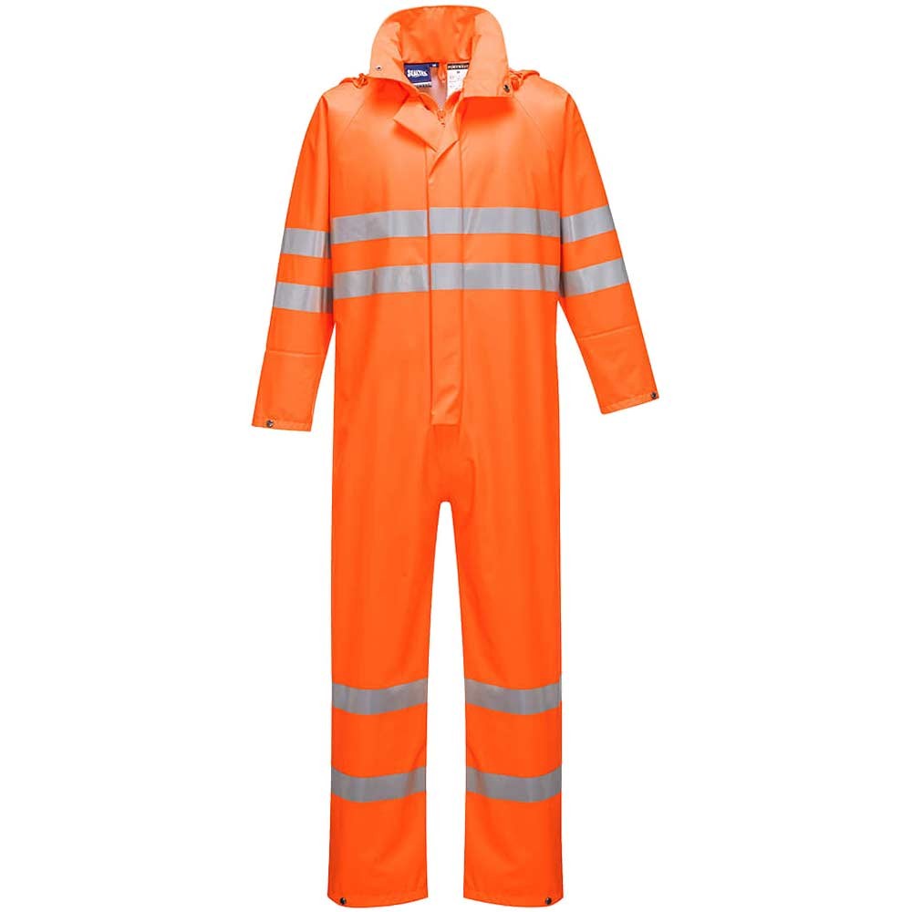 Sealtex Ultra Hi Vis Waterproof Rain Coverall Overall Orange XL