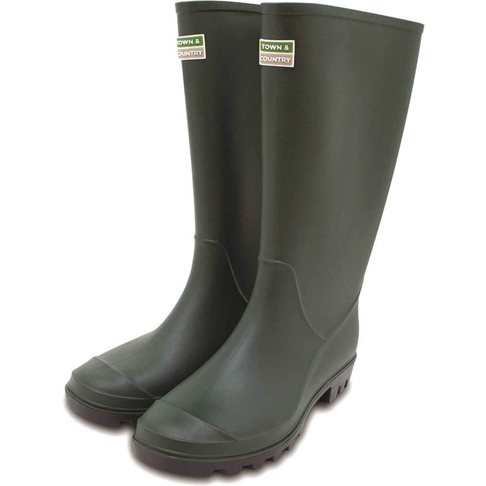 Town and Country Eco Essential Wellington Boots Green Size 5