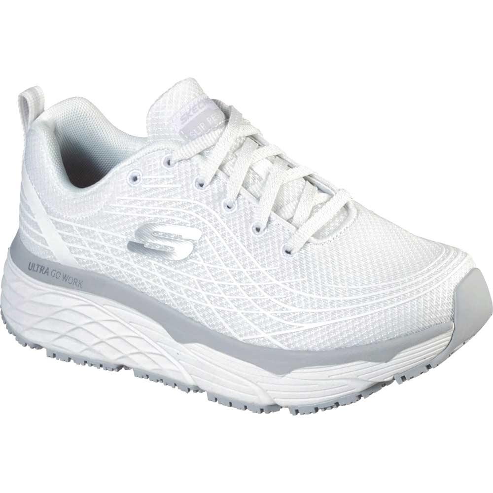 Skechers Max Cushioning Elite Womens Slip Resistant Shoes White Size 7
